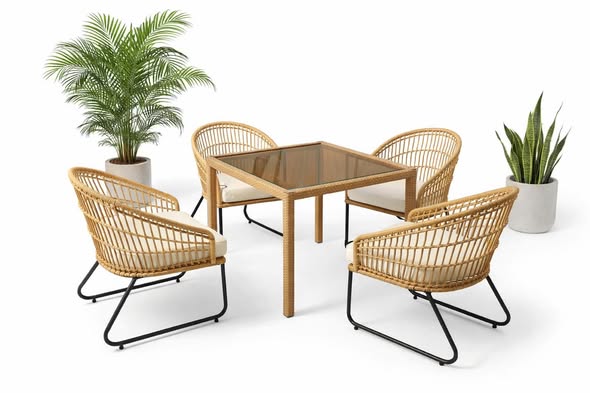 Anita 4-Seater Dining Set